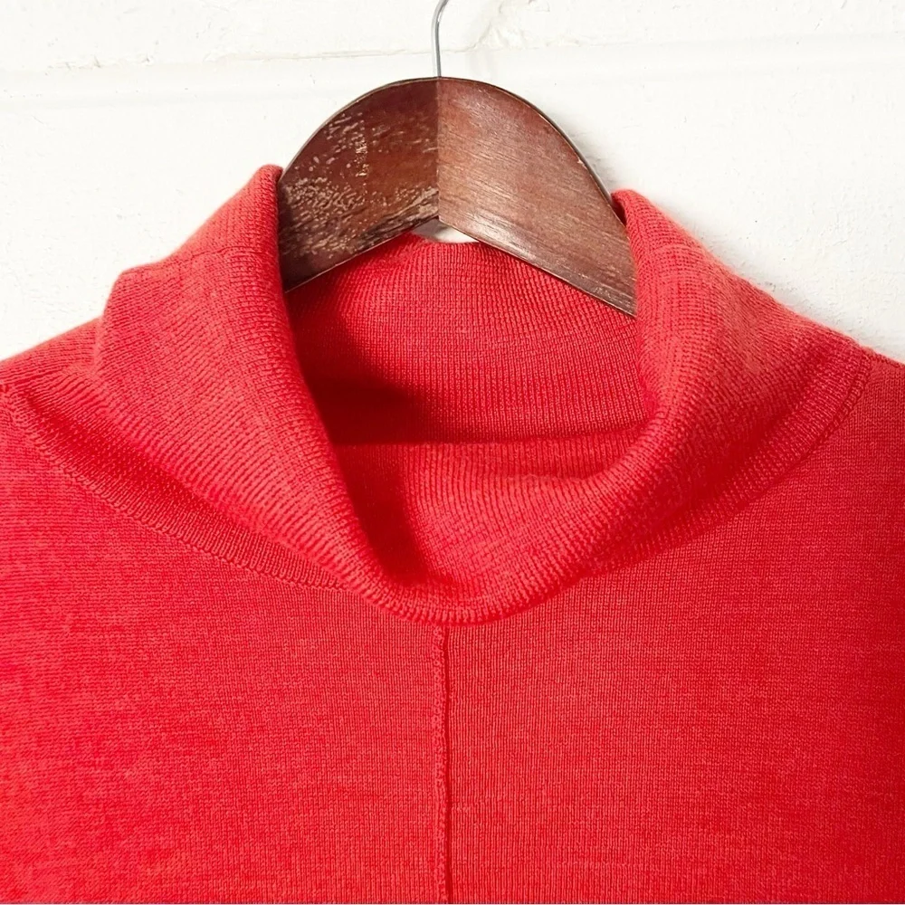 Eileen Fisher Merino Wool Turtleneck Center-Seam Tunic Sweater Size L-XL - Picture 3 of 9